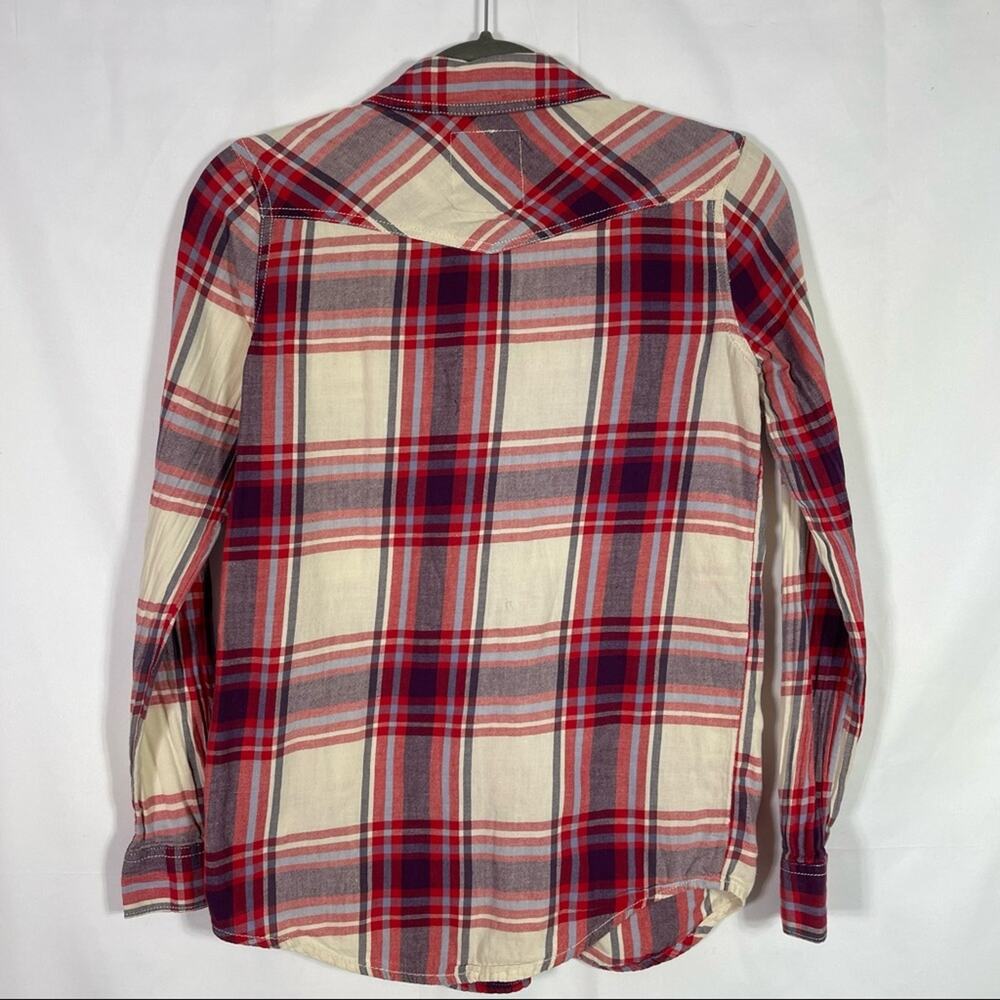 Mudd, Y2K Plaid Shiny Pockets Button Down Shirt, Size Small. Excellent condition - Picture 6 of 6